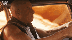 Dom Toretto Car Road On Fire GIF