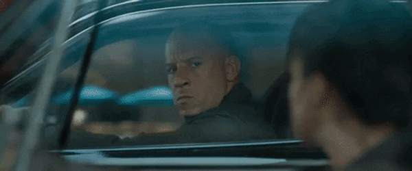 Dom Toretto Stared Young Girl In The Other Car GIF