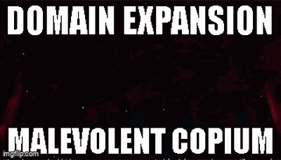 Domain Expansion Malevolent Copium Video Game GIF