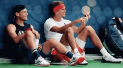 Dominic Thiem And Zverev Sitting GIF