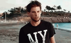 Dominic Thiem In Beach Shore GIF