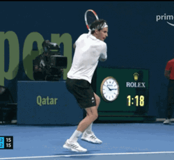 Dominic Thiem Jumping Backhand GIF