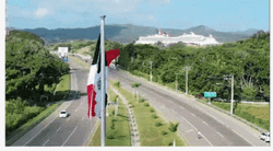 Dominican Flag Drone Shot GIF