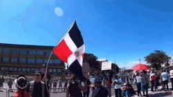 Dominican Flag Waved By Guy GIF