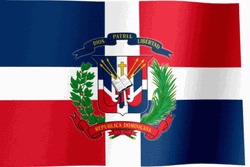 Dominican Republic Flag Close Up GIF