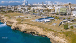 Dominican Republic Malecon Aerial View GIF