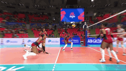 Dominican Volleyball Players During A Match GIF