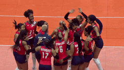 Dominican Volleyball Team Group Hug GIF