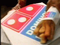 Dominos Pizza Box 90S Commercial GIF