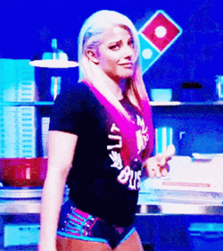 Dominos Pizza Commercial Alexa Bliss WWE GIF
