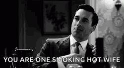 Don Draper Smoking Hot Wife GIF