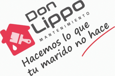 Don Lippo Maintenance Logo Red House Paint Brush GIF