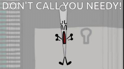 Don't Call You Needy Poster With Cartoon Characters GIF