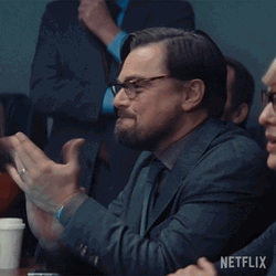 Don't Look Up Dr. Randall Clapping GIF