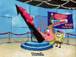 Don't Touch Patrick Meme GIF