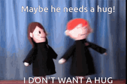 Don't Want A Hug Puppets