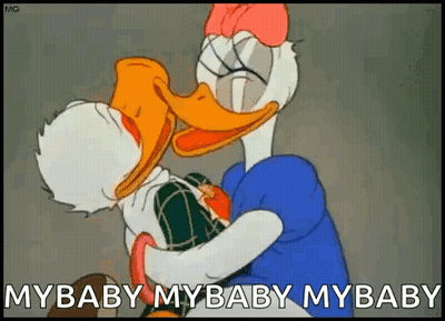 Donald Duck And Daisy Duck Hugging GIF