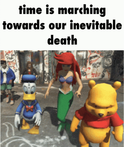 Donald Duck Ariel Winnie The Pooh And Little Mermaid Marching GIF