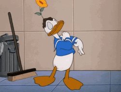 Donald Duck Bowing