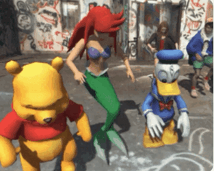 Donald Duck Dance With The Gang GIF