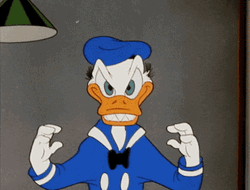 Donald Duck Disney Mad Angry Evil
