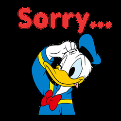 Donald Duck Disney Sorry Scratch Head