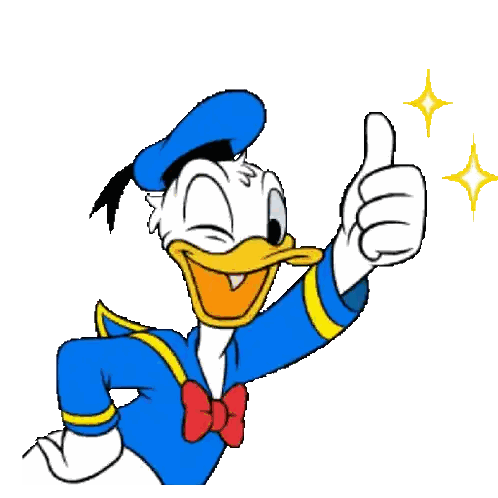 Donald Duck Giving Thumbs Up Sticker