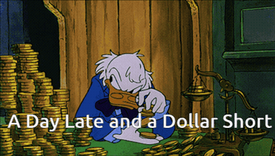 Donald Duck Gold Coins Day Late Dollar Short GIF