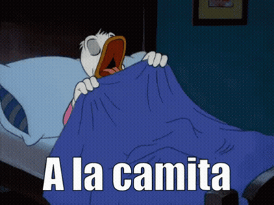 Donald Duck Holding Blue Blanket A La Camita GIF