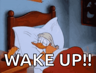 Donald Duck In Bed Wake Up GIF