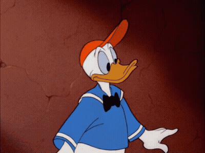 Donald Duck Is Wearing A Blue Shirt And A Bow Tie GIF
