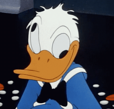 Donald Duck Is Wearing A Blue Shirt And A Bow Tie GIF