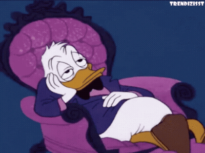 Donald Duck Laying In Chair GIF