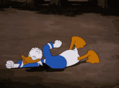 Donald Duck Laying On His Back GIF