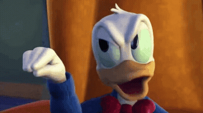 Donald Duck Making Funny Face Pointing At Camera GIF
