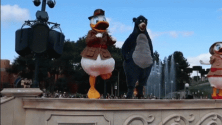 Donald Duck Performs In Disneyland Stage GIF