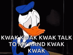 Donald Duck Says Talk To The Hand GIF
