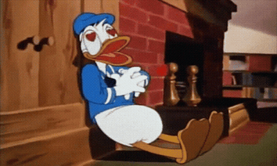 Donald Duck Sitting On Floor With Open Mouth GIF