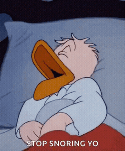 Donald Duck Sleeping With Mouth Open GIF