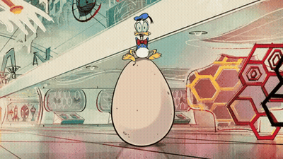 Donald Duck Standing On An Egg GIF
