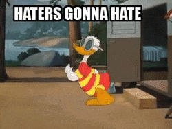 Donald Duck Walking Haters GIF