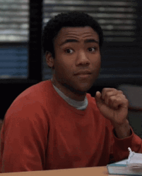 Donald Glover Looking Surprised And Flattered GIF