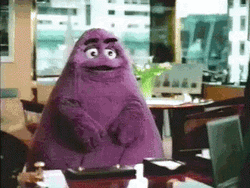Donald Trump And McDonalds Grimace GIF