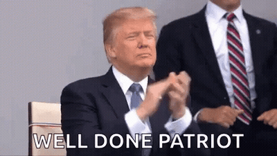 Donald Trump Applauding In Suit And Tie Before Crowd GIF