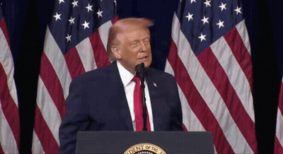 Donald Trump At Podium With Presidential Seal GIF