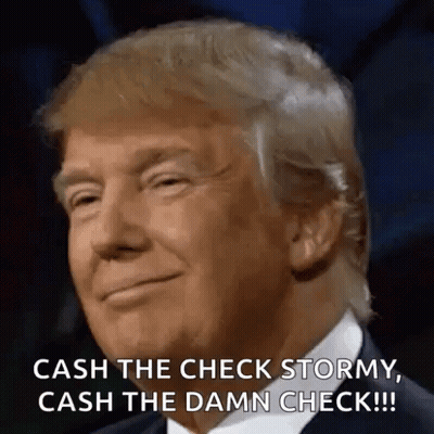 Donald Trump Cash The Check Stormy Cash The Damn Check GIF