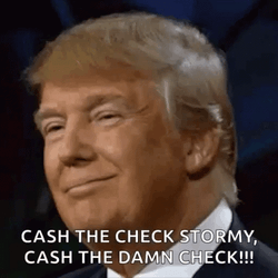 Donald Trump Cash The Damn Check GIF