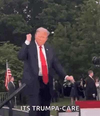 Donald Trump Dancing In Mask Before Crowd GIF