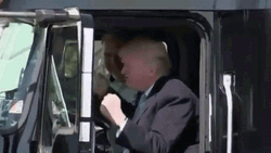 Donald Trump Dancing Inside Truck Meme GIF