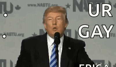 Donald Trump Giving Speech At Microphone GIF